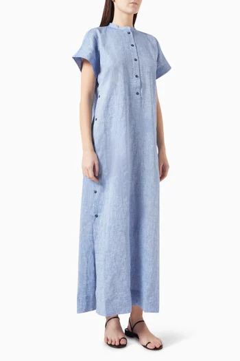Lucca Cover-up Maxi Dress in Linen