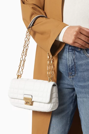 Large Tribeca Shoulder Bag in Quilted Leather