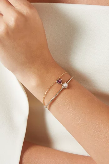 سوار كروما ستيلا مرصع بالكريستال معدن مطلي بلون ذهبي