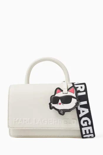 Choupette-charm Shoulder Bag in Faux Leather