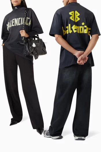 Unisex Tape Type Medium-fit T-shirt in Vintage-jersey