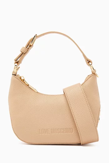 Small Shoulder Bag in Grained Faux Leather