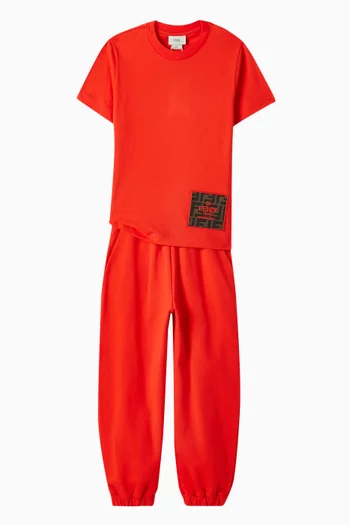 Logo Patch Sweatpants in Cotton