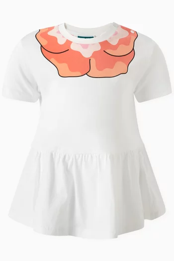 Graphic-print Mini Dress in Organic Cotton