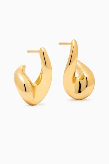 Kira Hoop Earrings in 14kt Gold-plated Brass