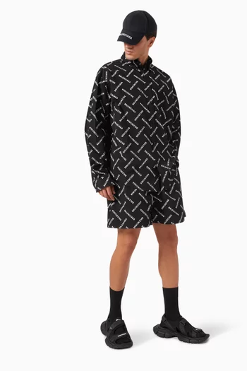 Bal Diagonal Large-fit Shirt in Cotton-poplin