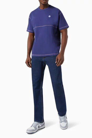 Contrast Stitch T-shirt in Heavy Jersey
