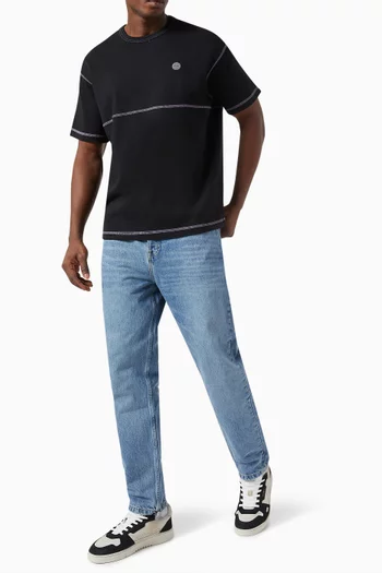 Contrast Stitch T-shirt in Heavy Jersey