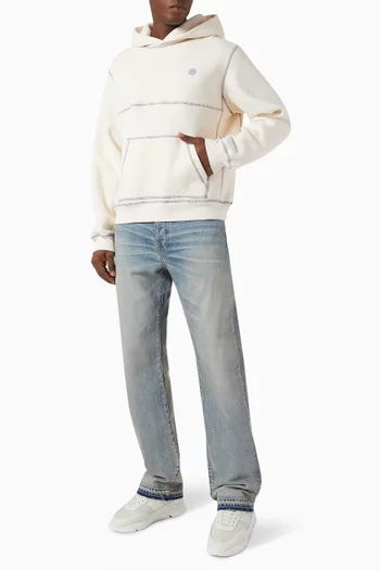 Contrast Stitch Hoodie in Fleece