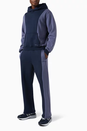 Panelled Straight Leg Sweatpants in Cotton-fleece