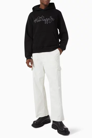 Bow Hoodie in Cotton-fleece