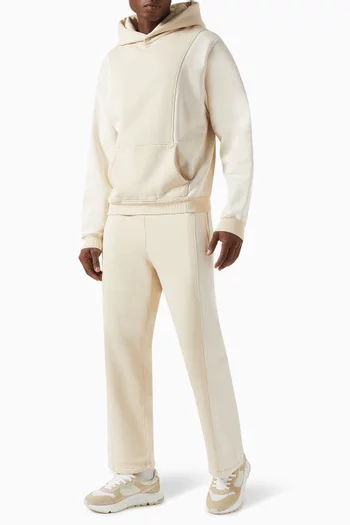 Panelled Straight Leg Sweatpants in Fleece