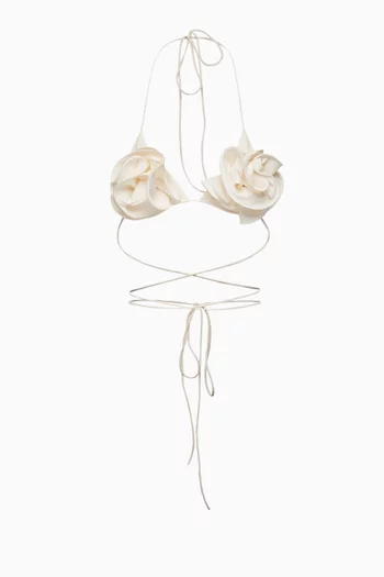 Roses Triangular Bikini Bra in Nylon