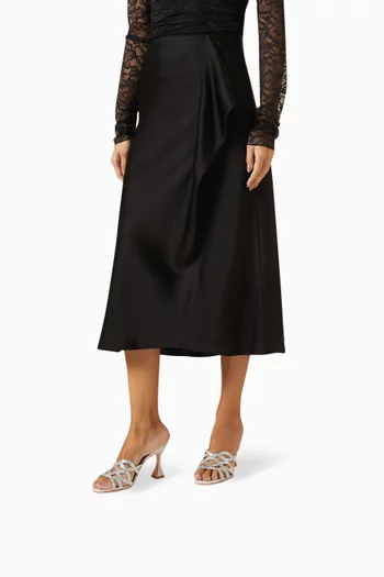 حذاء تيفاني مفتوح مرصع بكريستال بكعب 85 مم جلد بنقشة جلد التمساح