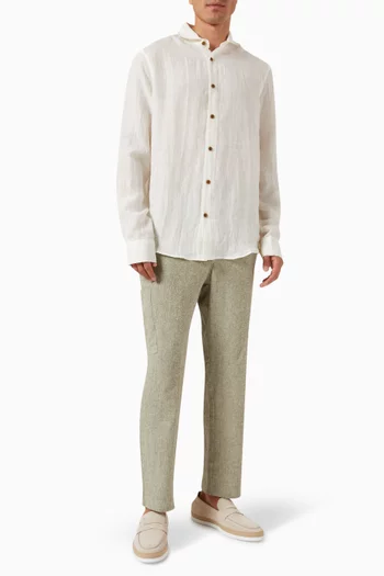 Gaucho Cargo Pants in Silk Twill