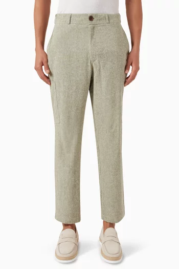Gaucho Cargo Pants in Silk Twill