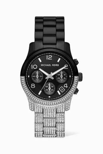 Runway Pavé Two-Tone Quartz Watch, 38mm
