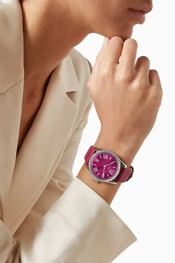 Lexington Leather Quartz Watch, 38mm