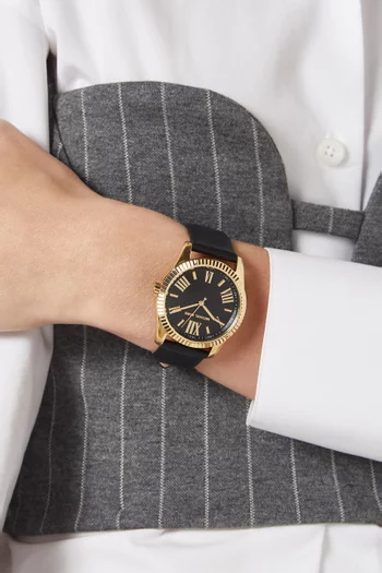 Lexington Leather Quartz Watch, 38mm