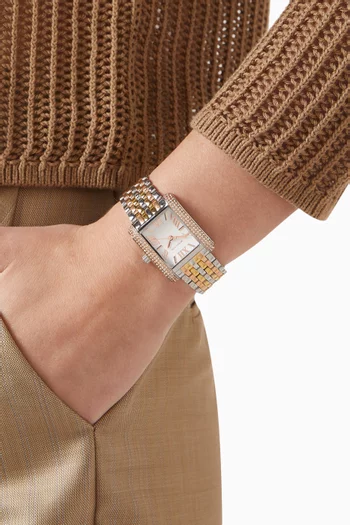 Emery Pavé Tri-toned Quartz Watch, 33mm