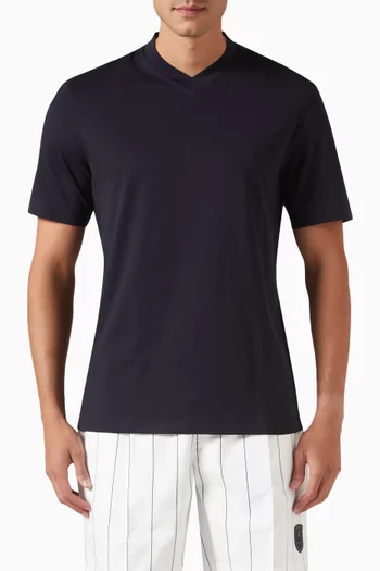 V-neck T-shirt in Cotton