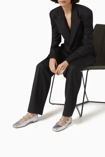 Luke Ballet Flats in Metallic Leather