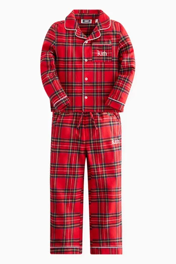 Plaid Pajama Set in Brushed Cotton
