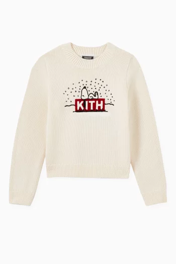 Kith x Peanuts Snoopy Sweater in Cotton-knit