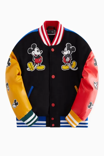 x Disney Mickey & Friends Varsity Jacket in Wool-blend