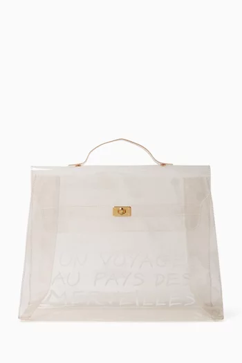 حقيبة كيلي بتصميم شفاف فينيل