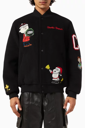 Kith x Peanuts Varsity Jacket in Recycled Wool-blend