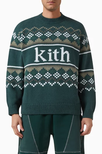 Fairisle Sweater in Cotton-knit