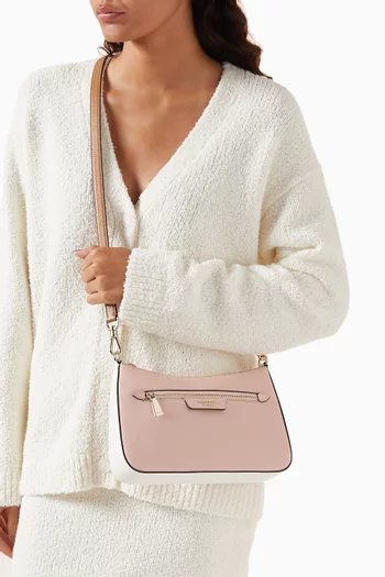 Hudson Colour-block Convertible Crossbody Bag in Leather