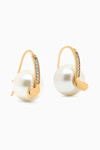 Hole in One Earrings in Plated Brass