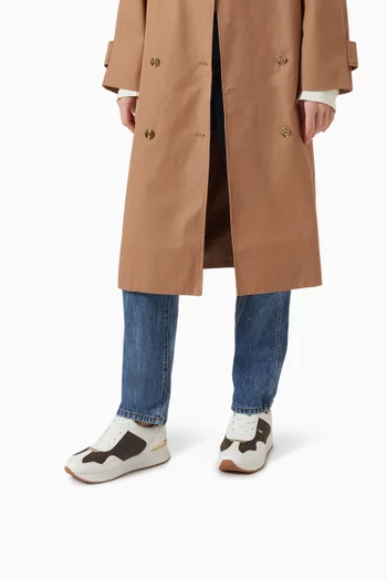 سنيكرز راينا قنب مغلف وجلد صناعي