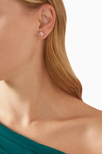 Petite Chatelaine® Diamond & Morganite Stud Earrings in 18kt Rose Gold