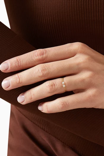 Danaé Diamond Chain Ring in 18kt Yellow Gold