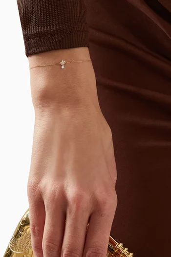 Selene Star Pavé Diamond Bracelet in 18kt Yellow Gold