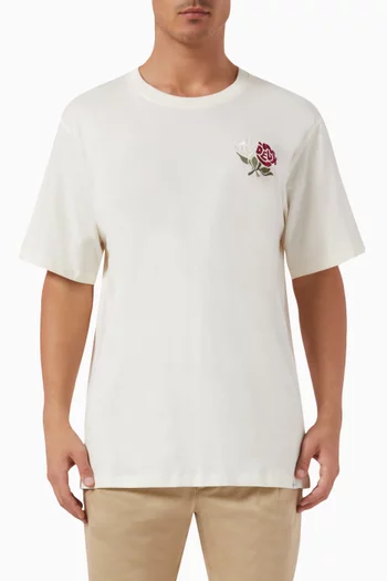 Felipe Embroidered T-shirt in Cotton