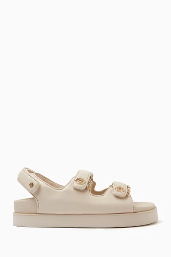 Touch Strap Sandals in Leather