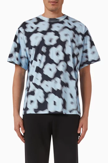 Blurry Floral T-shirt in Cotton