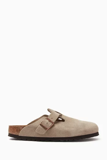 Boston Clog Sandals in Suede