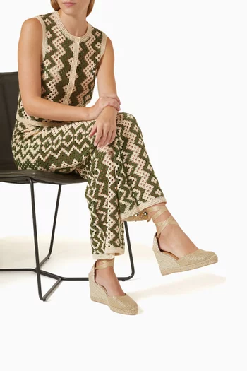 Carina 70 Espadrille Wedges in Canvas