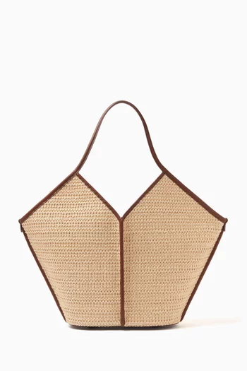 Medium Calella Tote Bag in Raffia