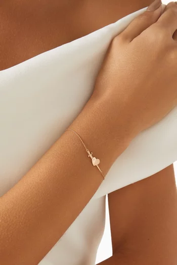 Hiam Gafla Sword Diamond Bracelet in 18kt Rose Gold