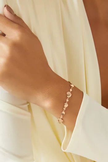 Hiam Gafla Heart Diamond Bracelet in 18kt Rose Gold