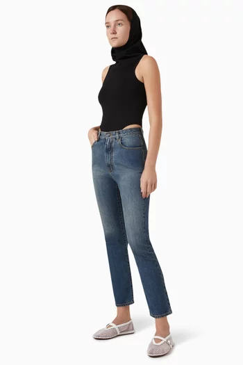 Hooded Bodysuit in Stretch-viscose