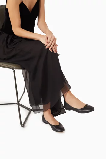 Marcie Ballerina Flats in Leather