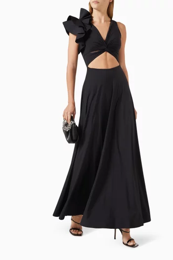 Blanca Reversible Maxi Dress in Stretch-nylon