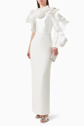 Rex Maxi Dress in Crepe